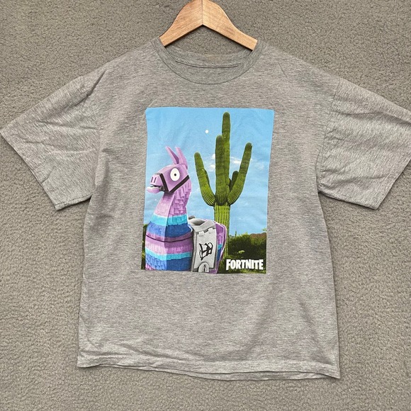 Battle Royale FORTNITE Shirt Kids XL Gray‎ Graphic Tee Short Sleeve - Picture 1 of 9